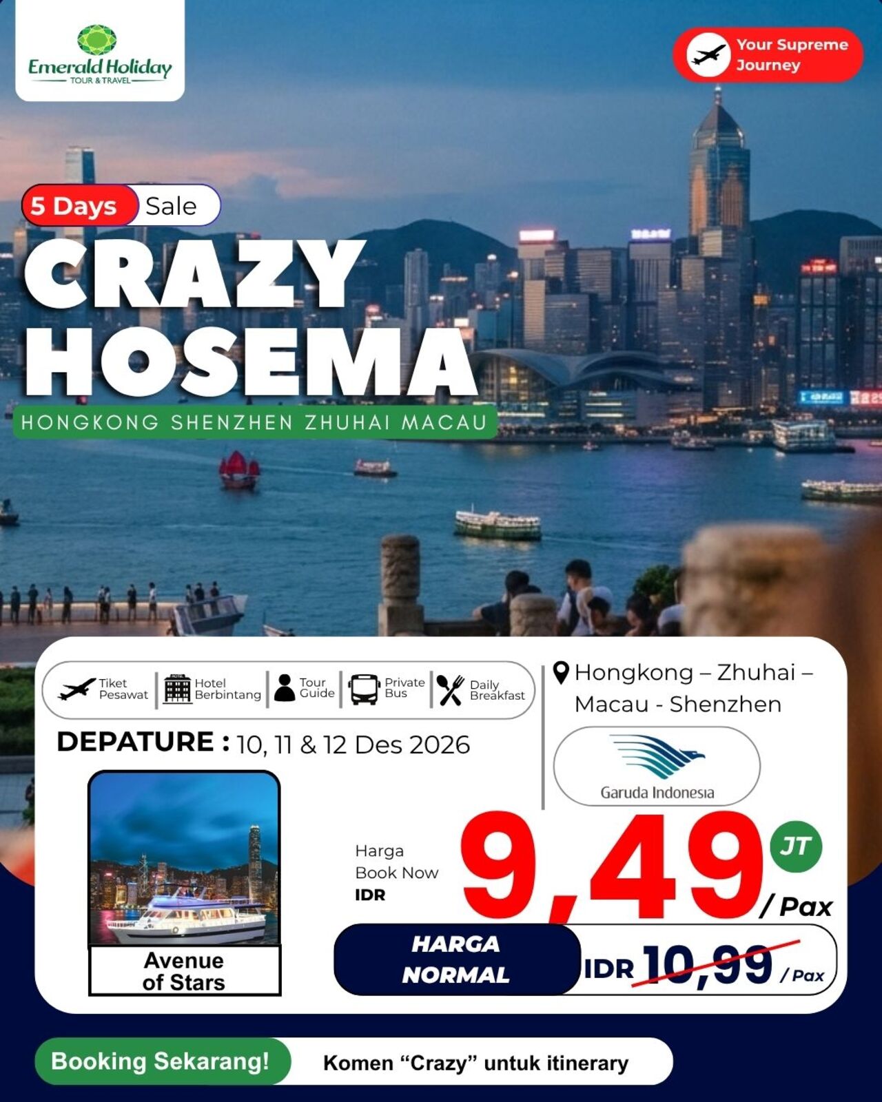 5D CRAZY SALE HONGKONG 10,11,12 DES 26